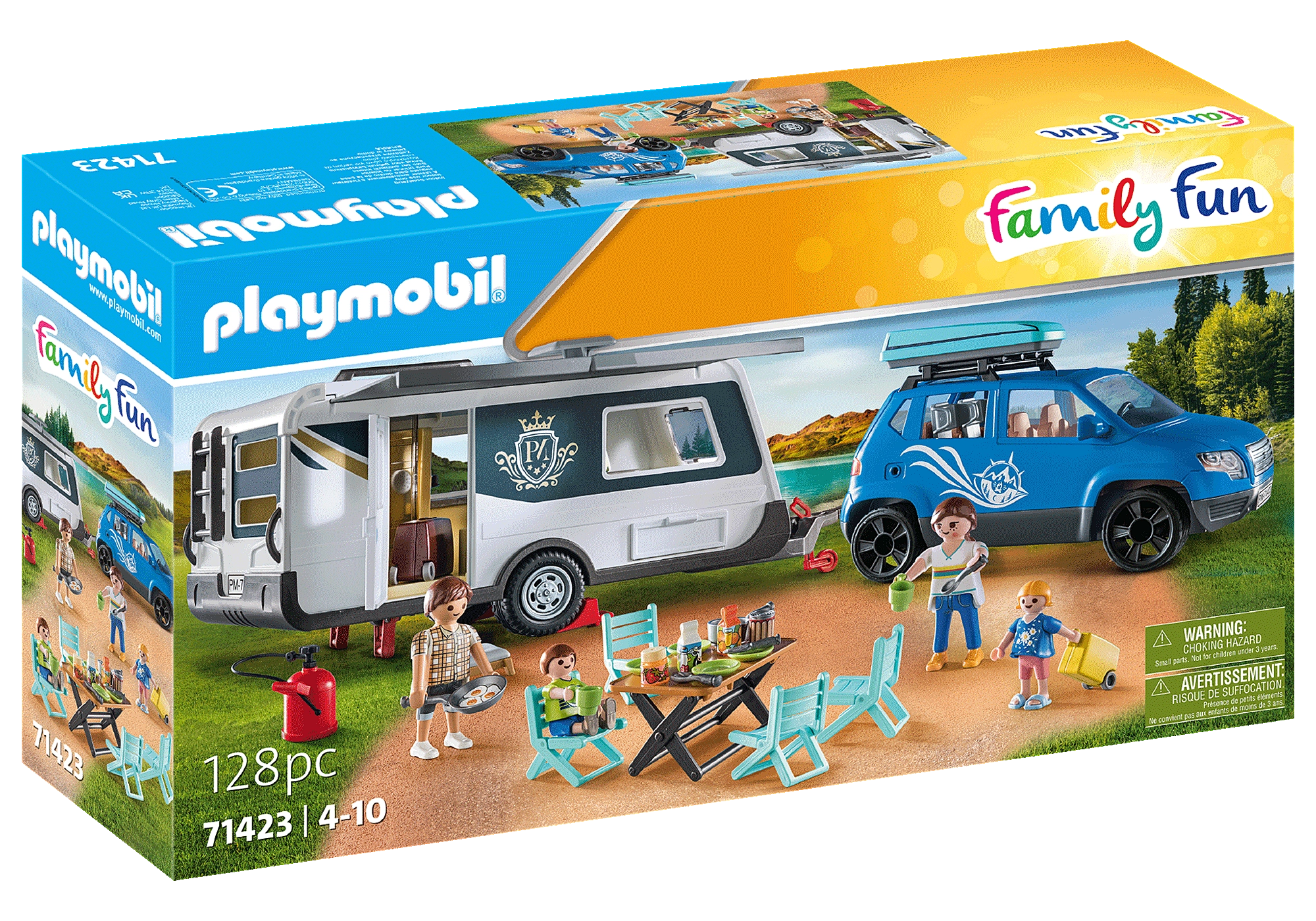 Playmobil-Caravan with Car-71423-Legacy Toys