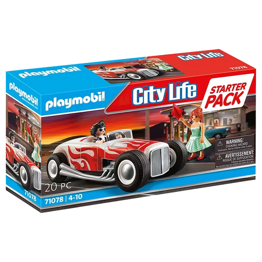 Playmobil-City Life - Hot Rod Starter Pack-71078-Legacy Toys