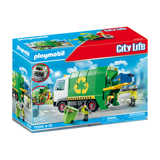 Playmobil-City Life - Recycling Truck-71234-Legacy Toys