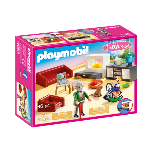 Playmobil-Dollhouse - Comfortable Living Room-70207-Legacy Toys
