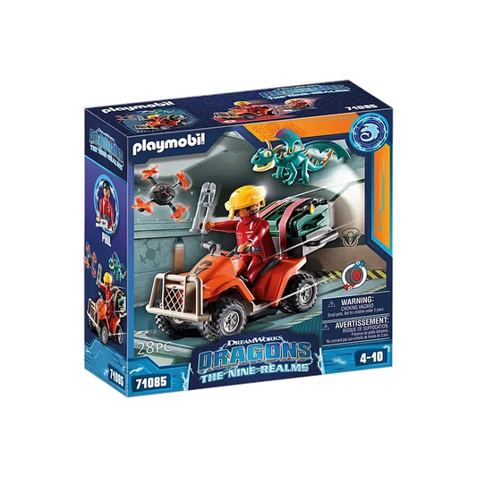 Playmobil-Dragons: The Nine Realms - Icaris Quad with Phil-71085-Legacy Toys