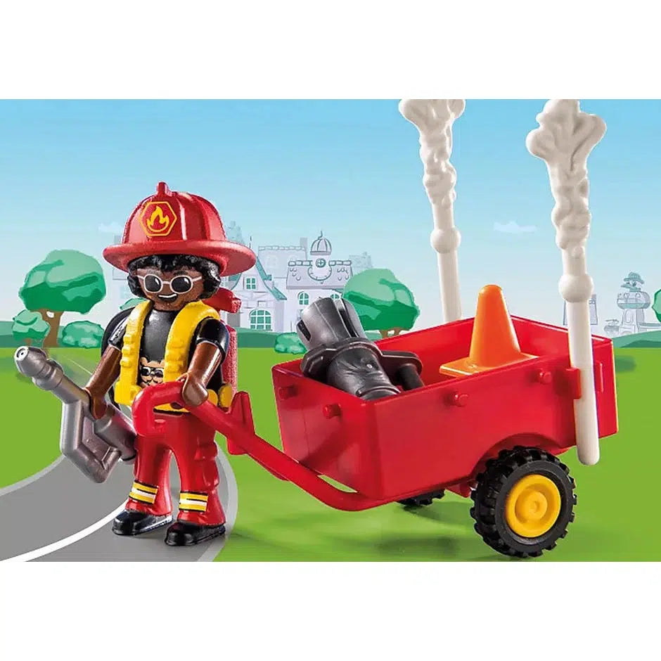 Playmobil-Duck on Call - Fire Rescue Action: Cat Rescue-70917-Legacy Toys