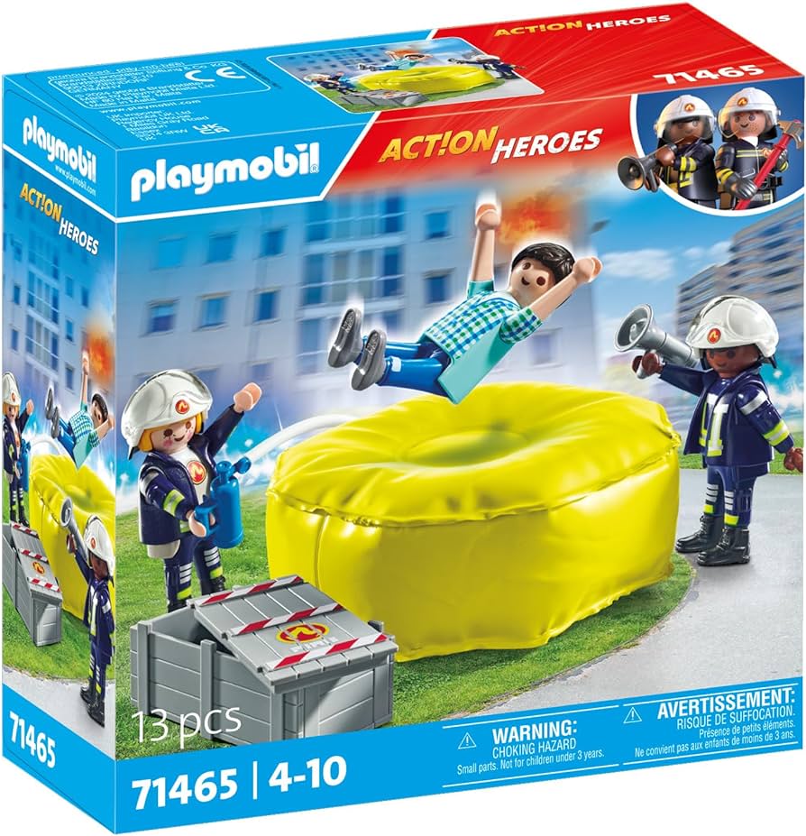 Playmobil-Firefighter with Air Pillow-71465-Legacy Toys