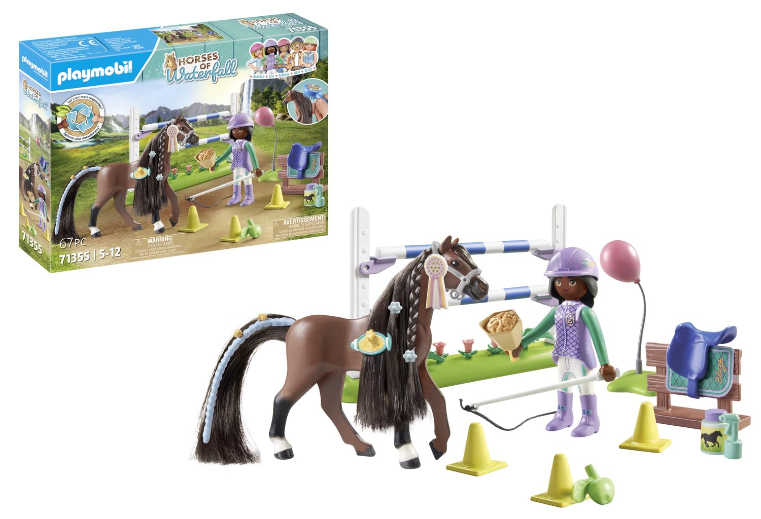 Playmobil-Jumping Arena with Zoe and Blaze-71355-Legacy Toys