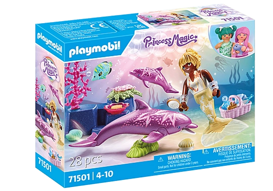 Playmobil-Mermaid with Dolphins-71501-Legacy Toys