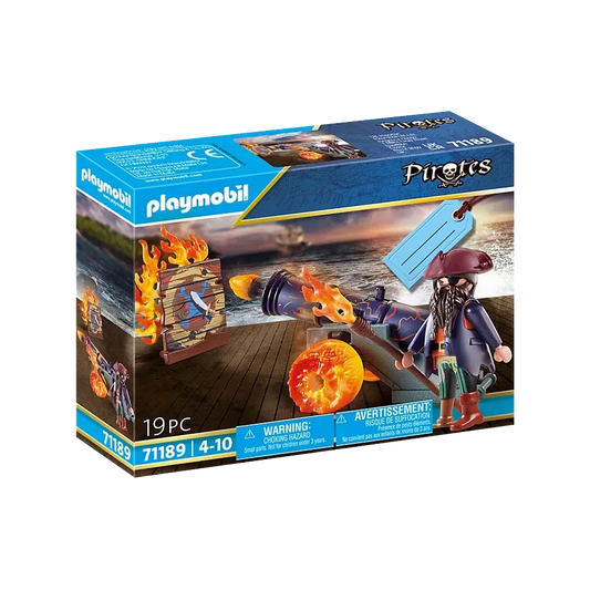 Playmobil-Pirates - Pirate with Cannon Gift Set-71189-Legacy Toys