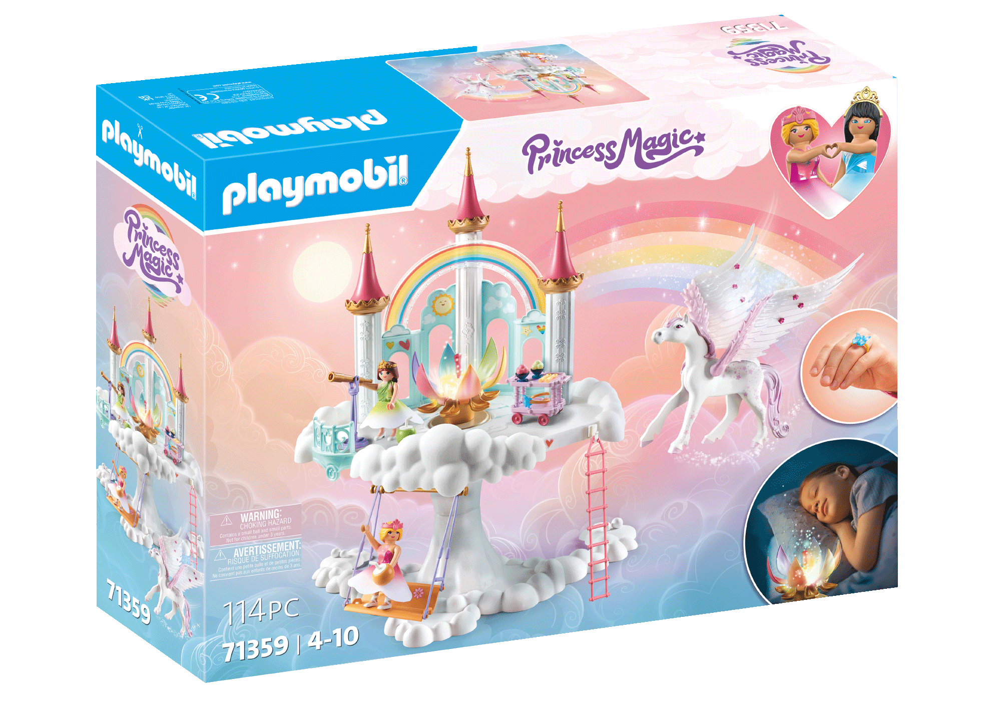 Playmobil-Princess Magic - Rainbow Castle in the Clouds-71359-Legacy Toys