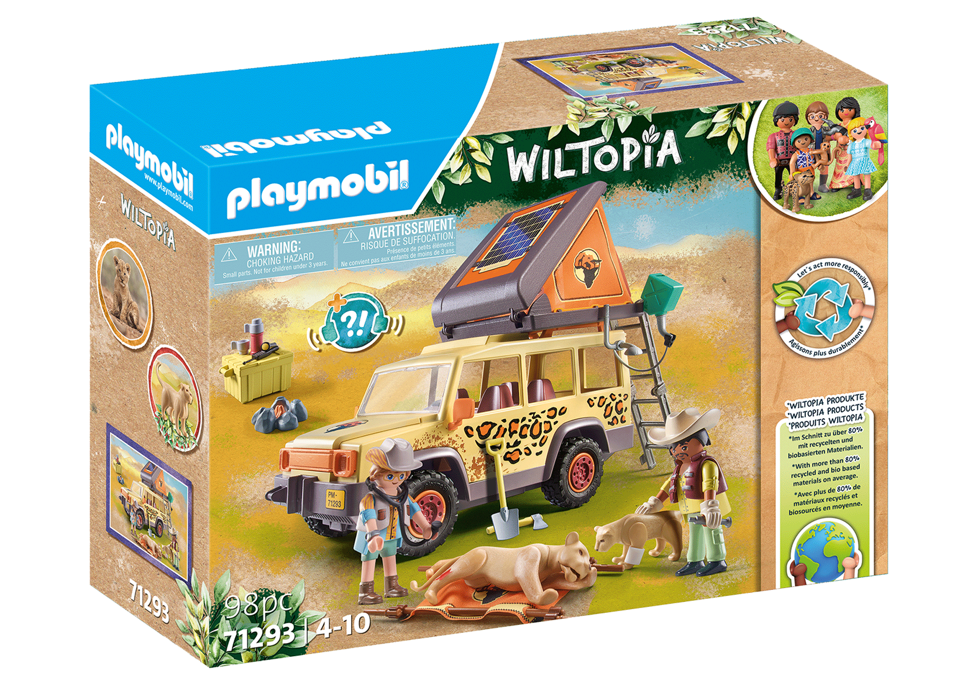 Playmobil-Wiltopia - Cross-Country Vehicle with Lions-71293-Legacy Toys