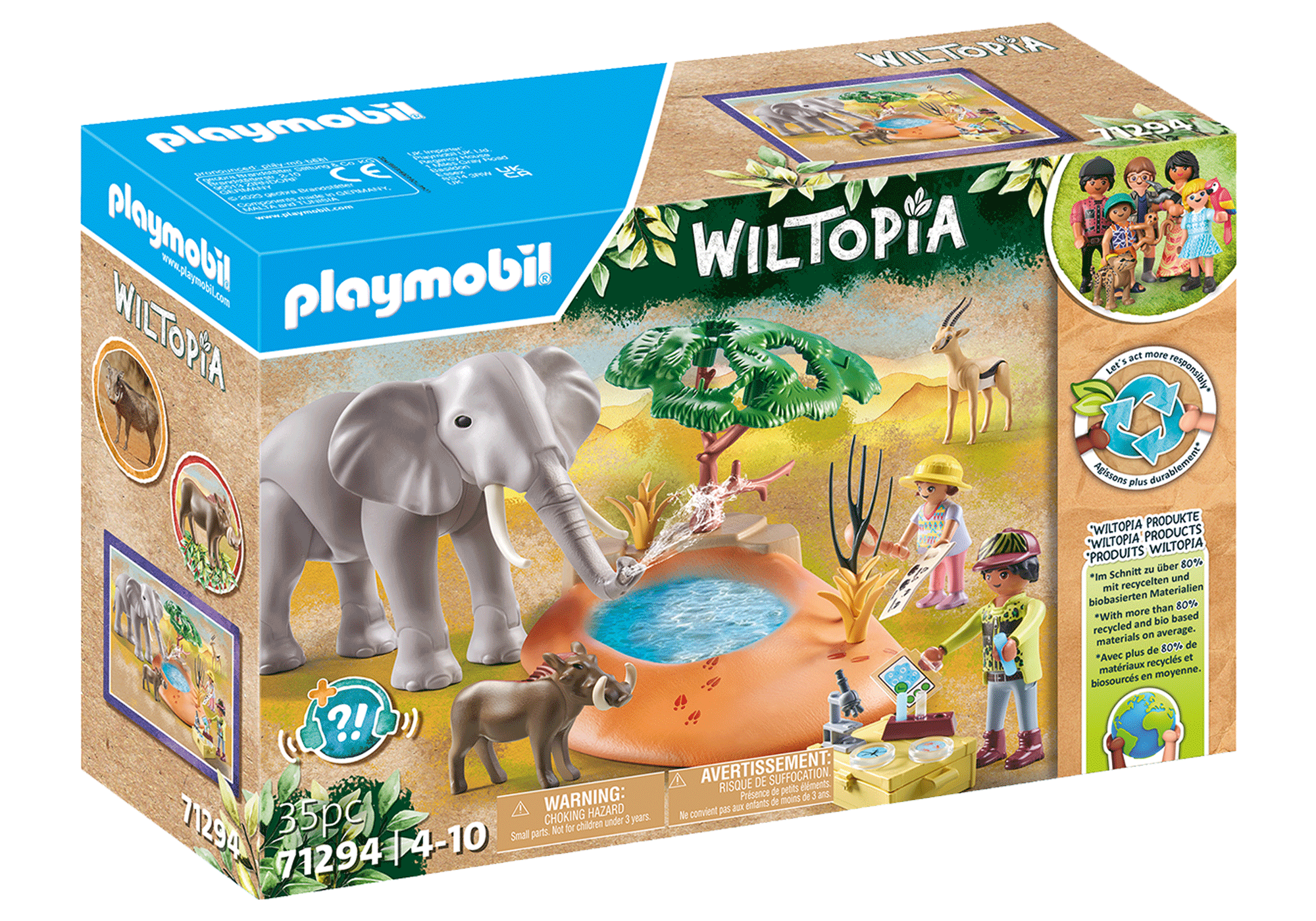 Playmobil-Wiltopia - Elephant at the Water Hole-71294-Legacy Toys