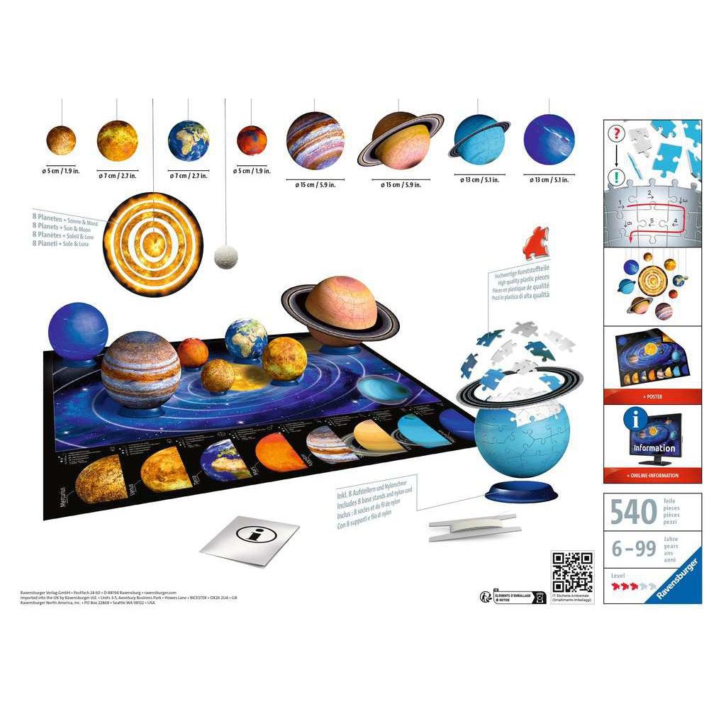 Ravensburger-3D Solar System Puzzle Balls-11668-Legacy Toys
