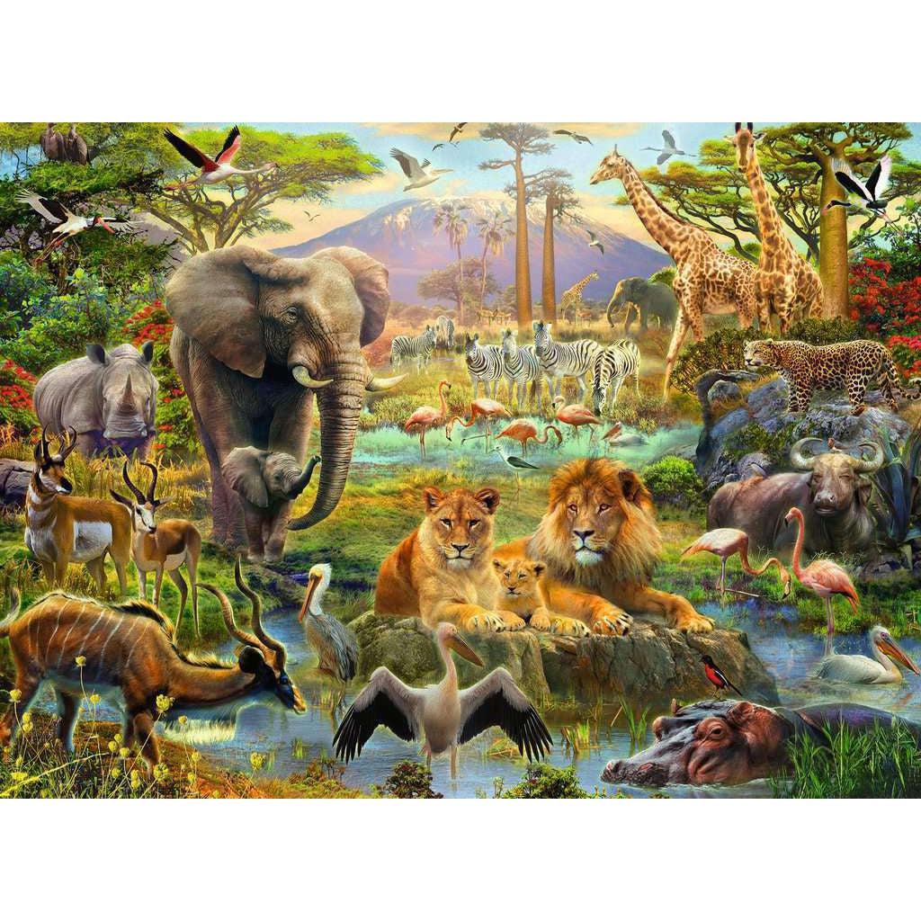 Ravensburger-Animals of the Savannah - 200 Piece Puzzle-12891-Legacy Toys