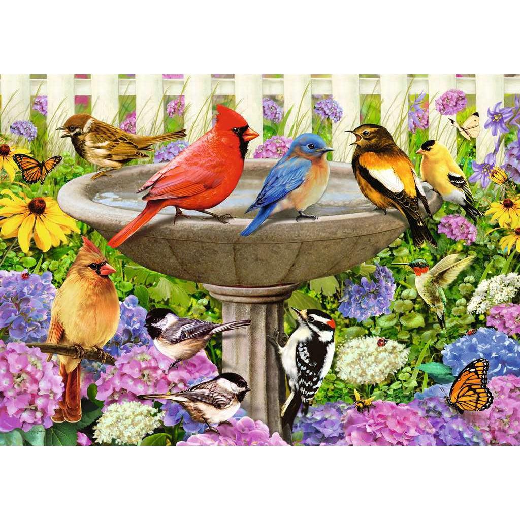 Ravensburger-At the Birdbath 500 Piece Large Format-16793-Legacy Toys