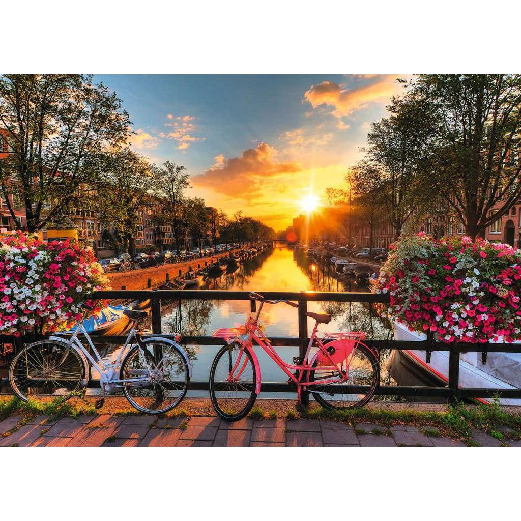 Ravensburger-Bicycles in Amsterdam 1000 Piece Puzzle-19606-Legacy Toys