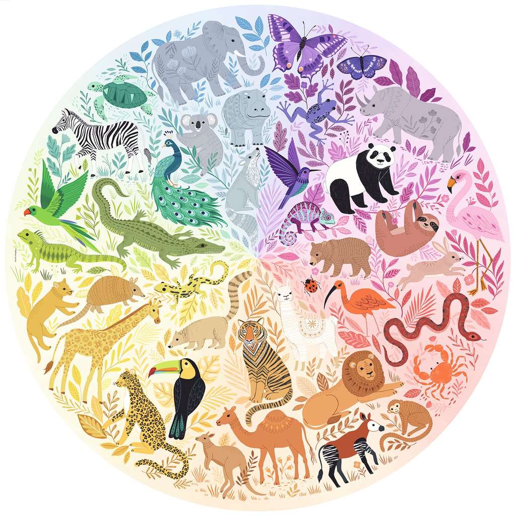 Ravensburger-Circle of Colors: Animals 500 Piece Puzzle-17172-Legacy Toys