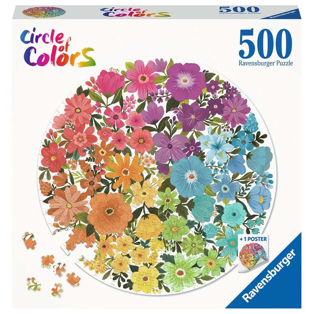 Ravensburger-Circle of Colors: Flowers 500 Piece Puzzle-17167-Legacy Toys