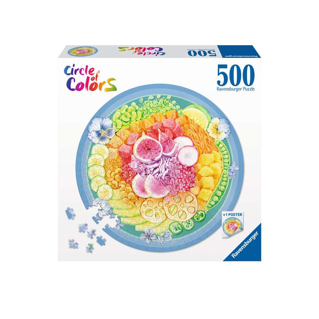 Ravensburger-Circle of Colors: Poke Bowl 500 Piece Puzzle-17351-Legacy Toys