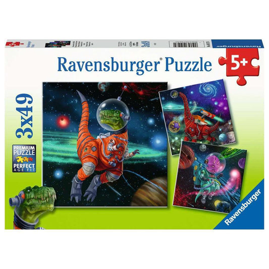 Ravensburger-Dinosaurs in Space - 3x49 Piece Puzzle-5127-Legacy Toys