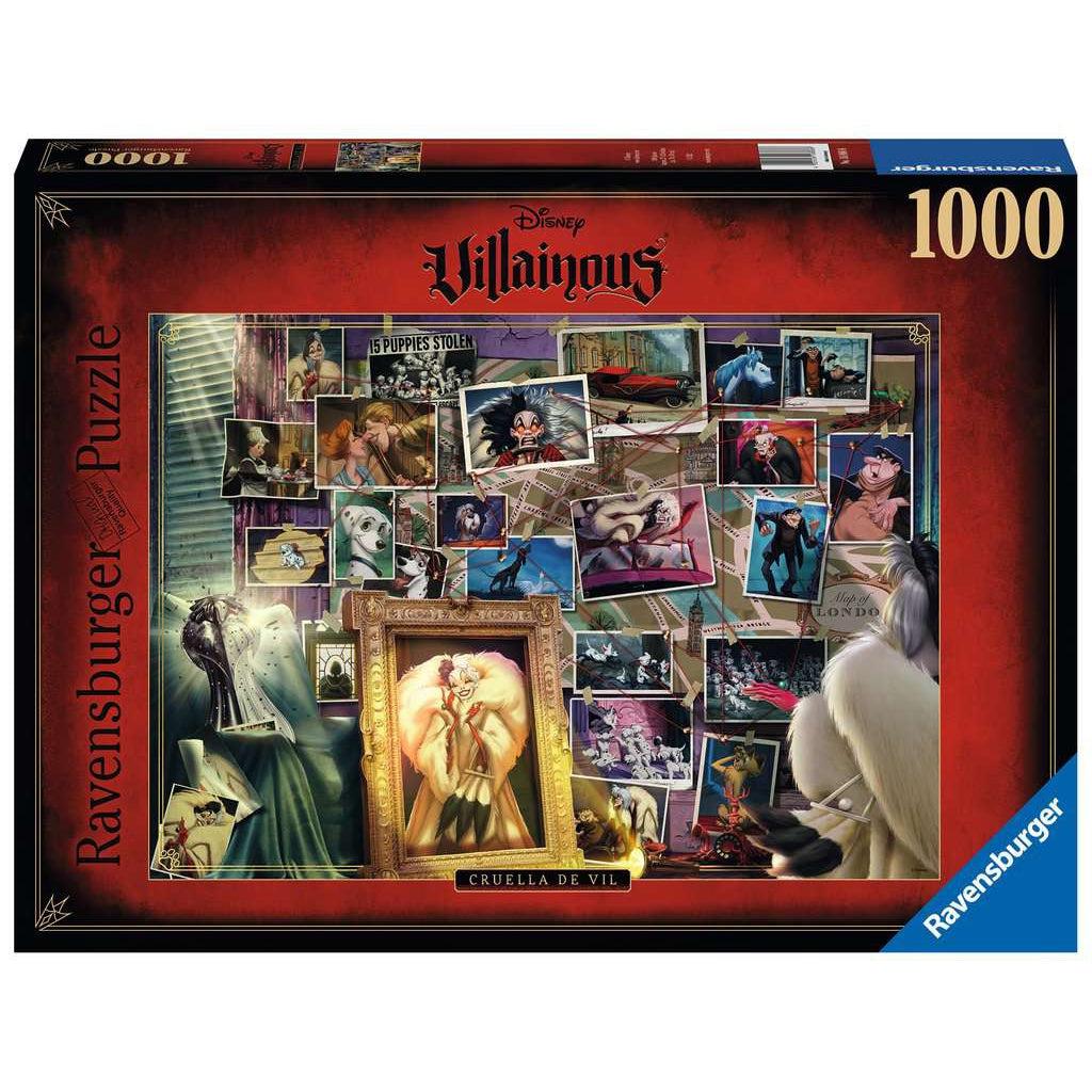 Ravensburger-Disney Villainous: Cruella de Vil 1000 Piece Puzzle-16886-Legacy Toys