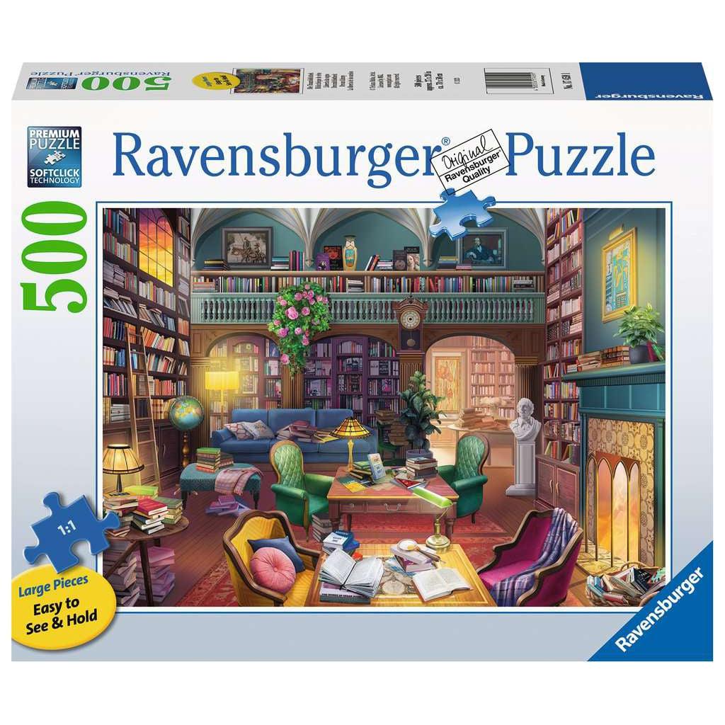 Ravensburger-Dream Library 500 Piece Large Format Puzzle-17459-Legacy Toys