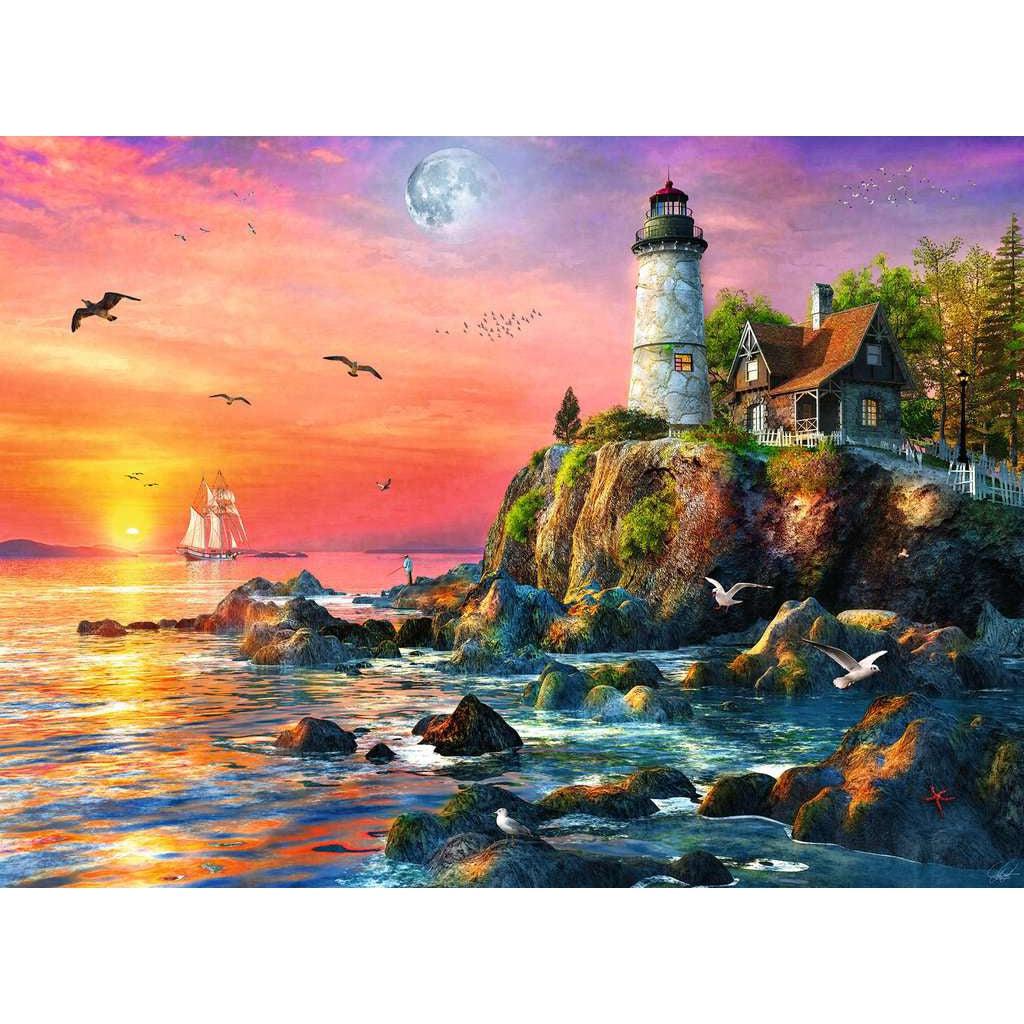 Ravensburger-Lighthouse at Sunset 500 Piece Puzzle-16581-Legacy Toys