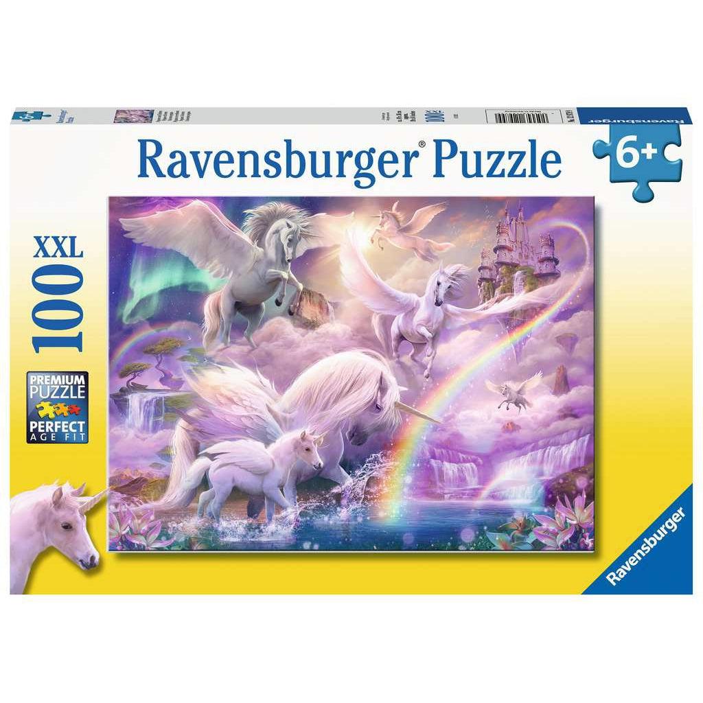 Ravensburger-Pegasus Unicorns - 100 Piece Puzzle-12979-Legacy Toys