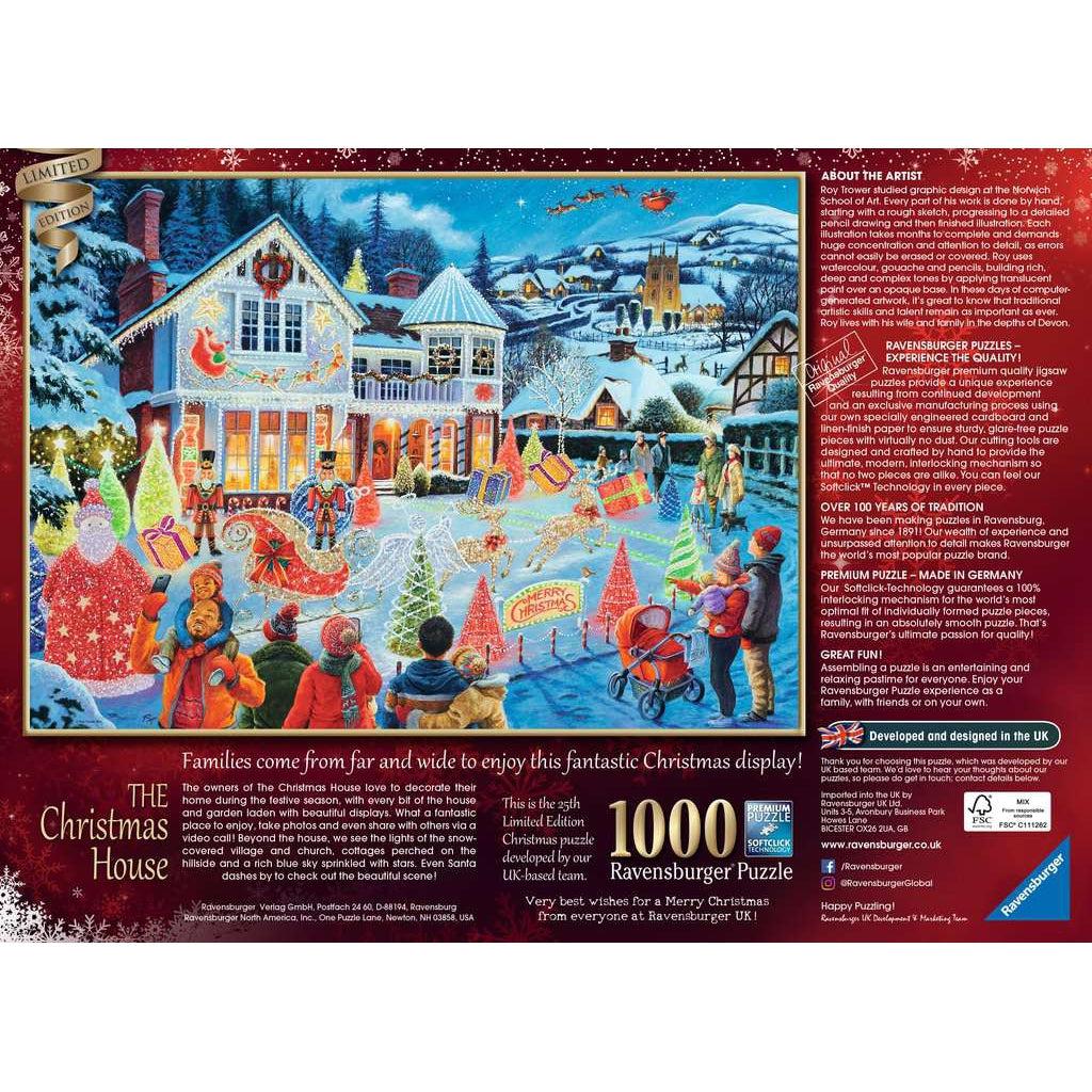 Ravensburger-The Christmas House Seasonal 1000 Piece Puzzle-16849-Legacy Toys