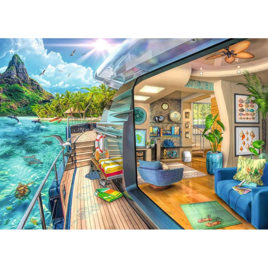 Ravensburger-Tropical Island Charter 1000 Piece Puzzle-16948-Legacy Toys