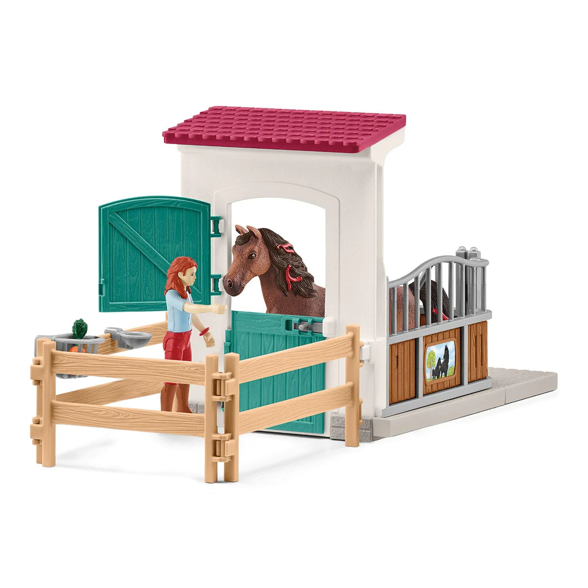 Schleich-Horse Club Horse Box with Hannah & Cayenne-42710-Legacy Toys