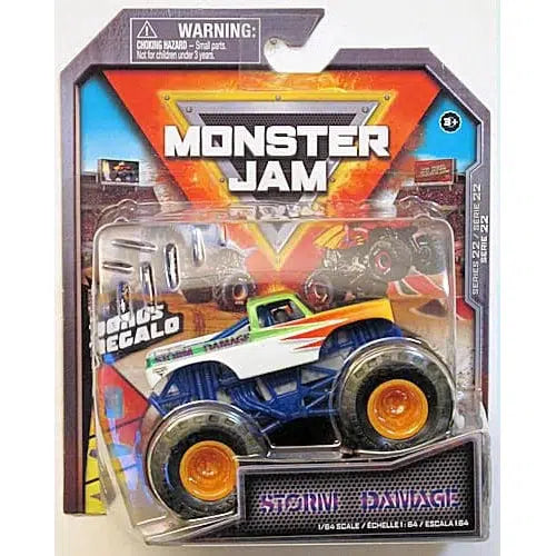 Spin Master-Monster Jam Series 22 - 1:64 Scale Monster Truck Die-Cast Vehicle-20130624-Storm Damage-Legacy Toys