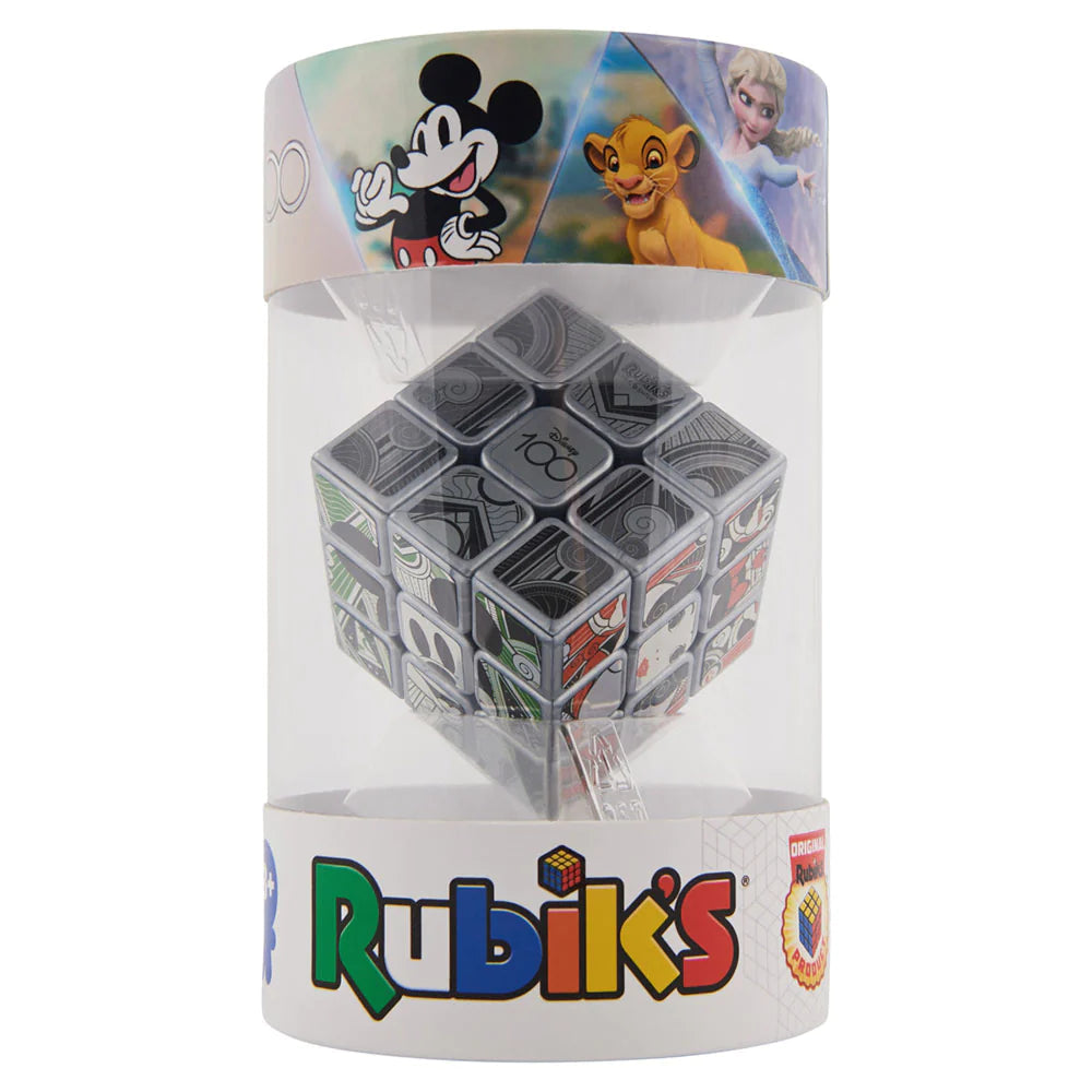 Spin Master-Rubik's 3 x 3 Disney 100th Anniversary Metallic Platinum Cube-6068390-Legacy Toys