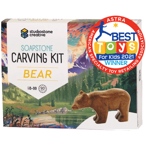 Studiostone Creative-Soapstone Carving Kit Bear-BEUK-Legacy Toys