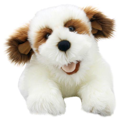 The Puppet Company-Playful Puppy - Brown & White-PC003008-Legacy Toys