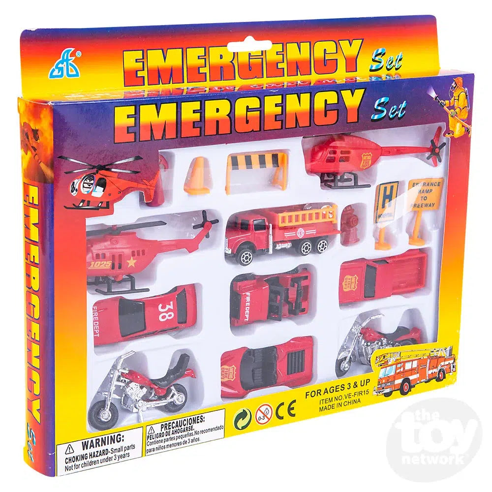 The Toy Network-15 Piece Diecast Fire Team Car Set-VE-FIR15-Legacy Toys