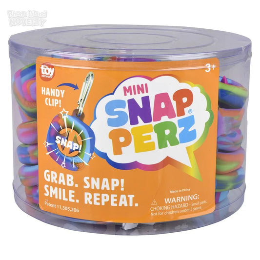 The Toy Network-1.75" Mini Snapperz Fidget Toy Keychain Rainbow-TY-SNMRB-Legacy Toys