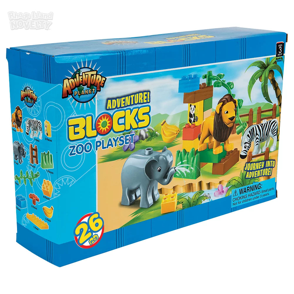 The Toy Network-Blocks 26 Piece Zoo Block Set-AM-BBZME-Legacy Toys