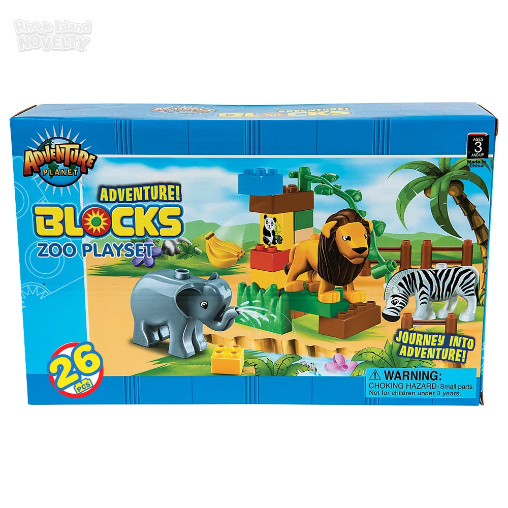 The Toy Network-Blocks 26 Piece Zoo Block Set-AM-BBZME-Legacy Toys