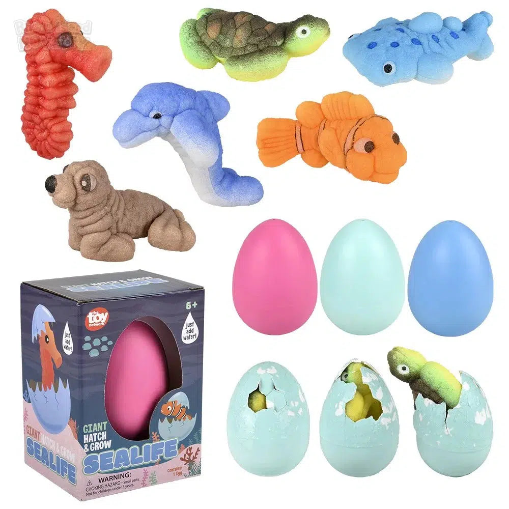 The Toy Network-Giant Hatch And Grow Sealife-PA-GRGSE-Pack of 8-Legacy Toys