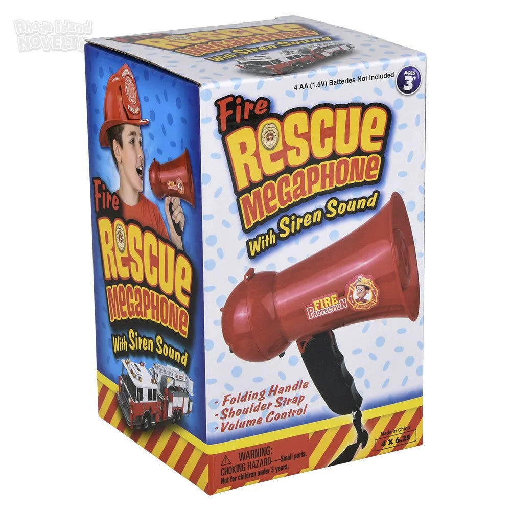 The Toy Network-Police And Fire Megaphone Assorted Styles-RP-23955-Fire-Legacy Toys