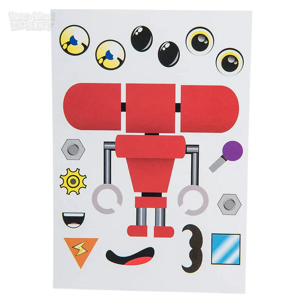 The Toy Network-Robot Character Sticker Set - 12 Pieces-ST-MAKRO-Legacy Toys