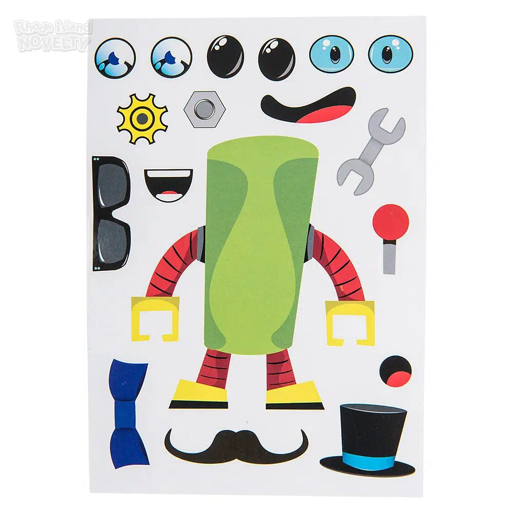 The Toy Network-Robot Character Sticker Set - 12 Pieces-ST-MAKRO-Legacy Toys