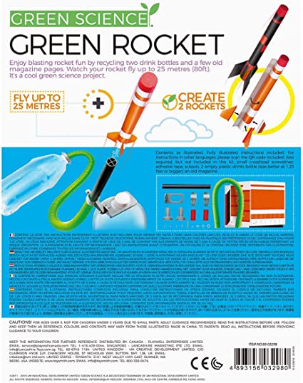 Toy Smith-4M-Green Science Green Rocket-4630-Legacy Toys