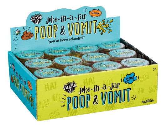 Toy Smith-Prank U Joke-In-A-Jar Poop & Vomit-4206-Legacy Toys