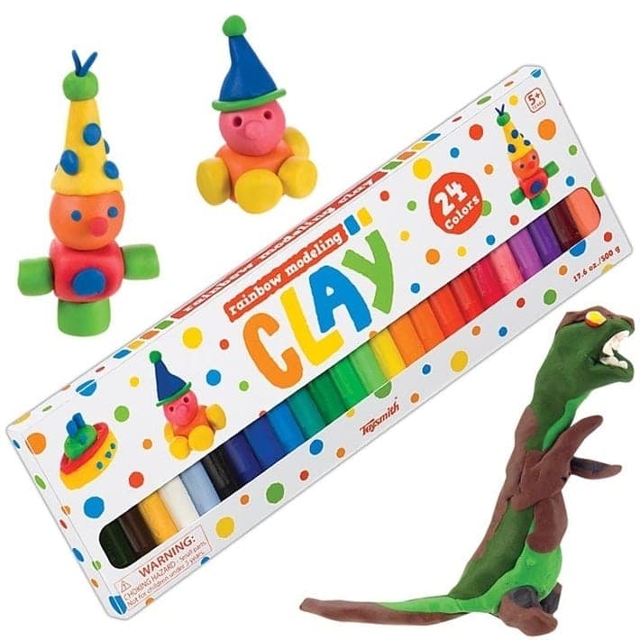 Toy Smith-Rainbow Clay - 24 Colors-2404-Legacy Toys