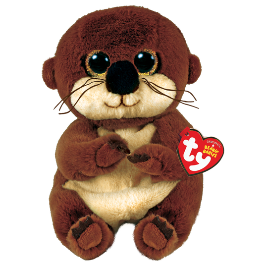 TY-Beanie Baby - Mitch Brown Otter - 8" Small-40925-Legacy Toys