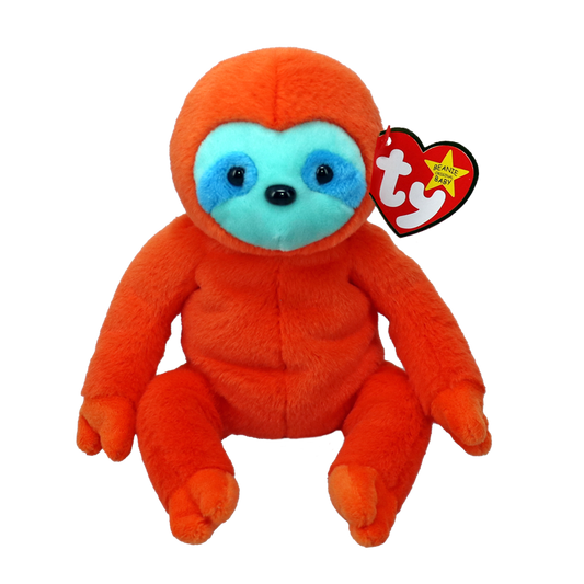TY-Beanie Baby - Molasses II - Orange Sloth-41329-Legacy Toys