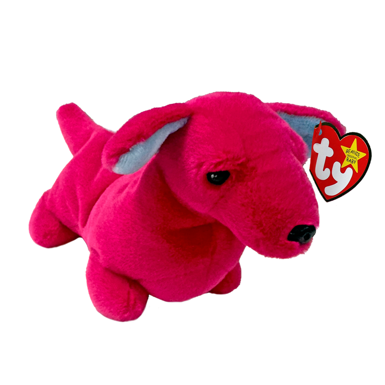 TY-Beanie Baby - Stretch II - Pink Dachshund-41341-Legacy Toys