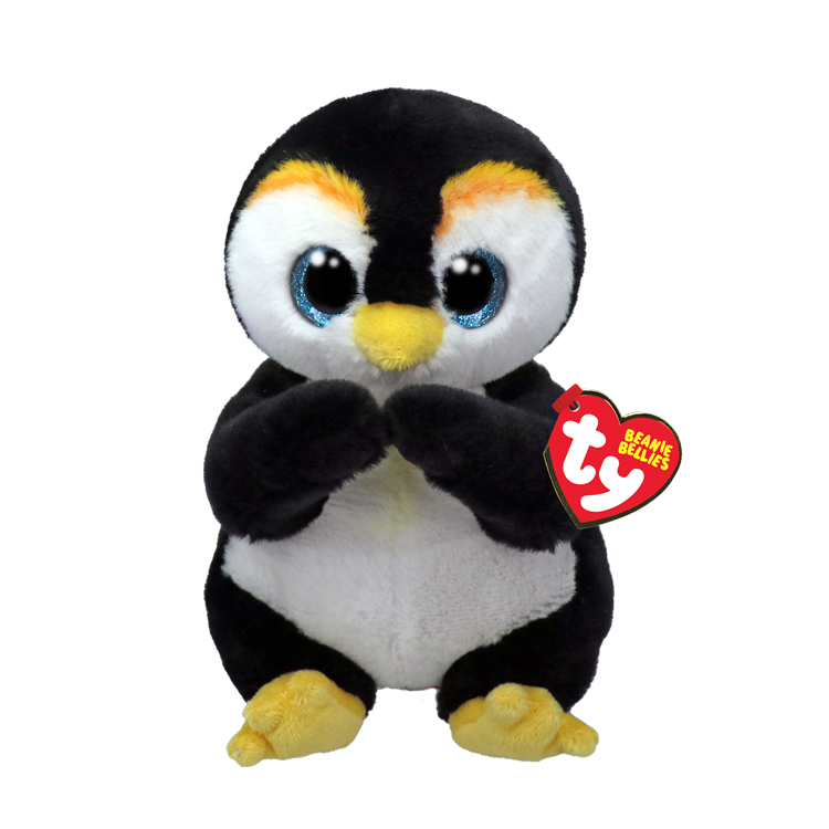 TY-Beanie Bellie - Neve the Black and White Penguin - 8" Small-41505-Legacy Toys