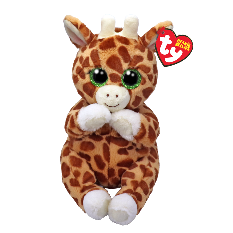 TY-Beanie Bellie - Tippi Spotted Giraffe - Small 8"-41504-Legacy Toys