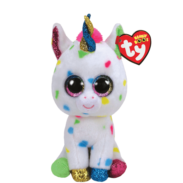 TY-Beanie Boo's - Harmonie the Unicorn-37266-Medium 13"-Legacy Toys