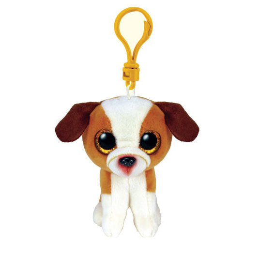 TY-Beanie Boo's - Hugo Brown and White Dog - 5" Clip-35258-Legacy Toys